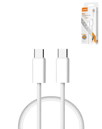 LDNIO LC901C USB C-C Fast Charging Cable - 65W / 3ft / White