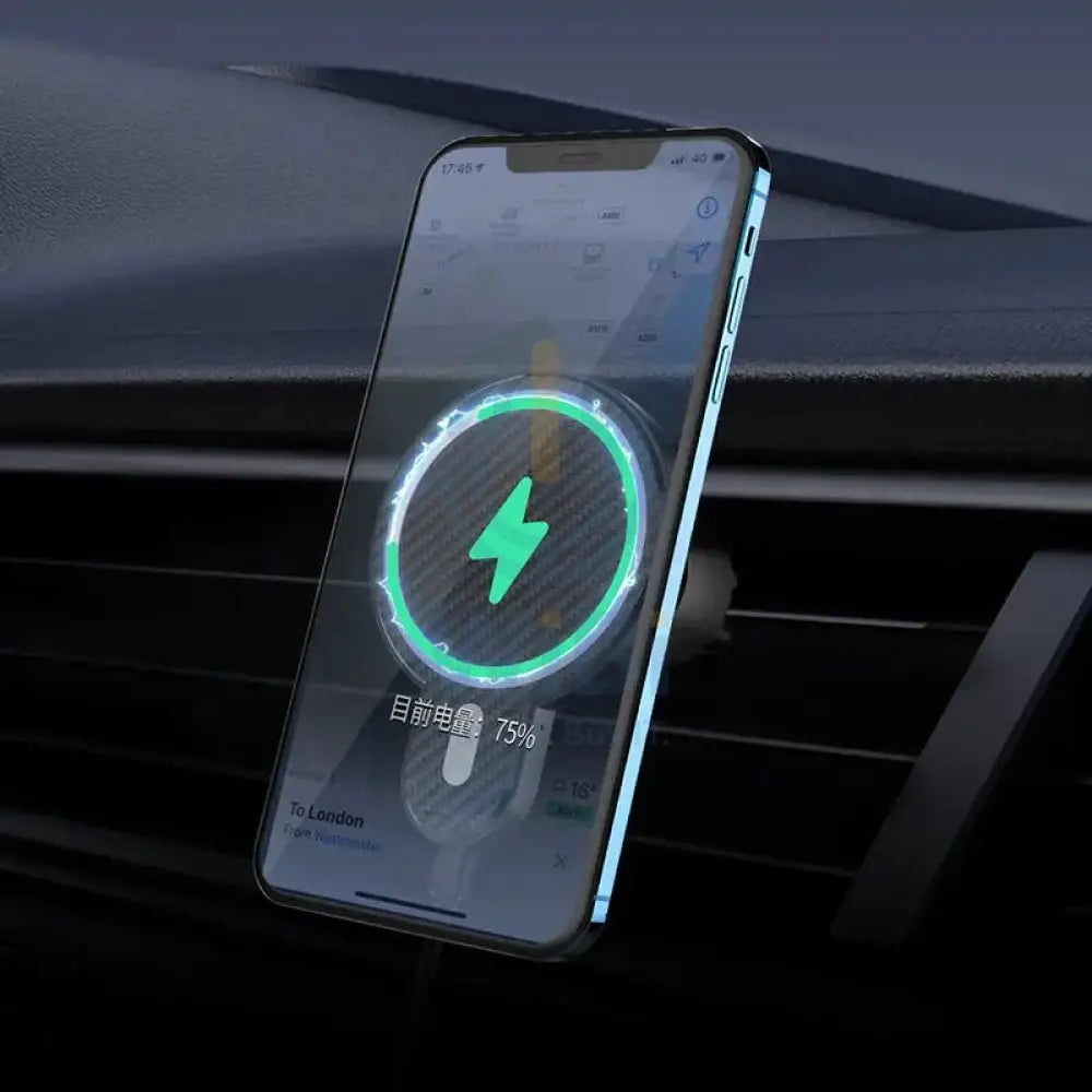 LDNIO 15W Magnetic Electric 2 In 1 Wireless Charger & Car Holder - Black (MA20) Accessories > Mobiles & Tablets >
