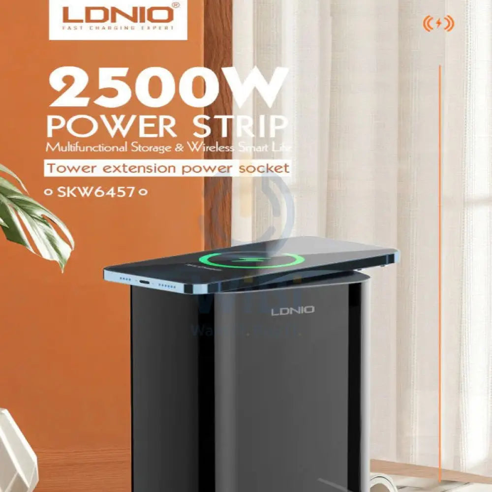 Ldnio 15W Wireless Charging Power Socket - 15W / 6 Way / 2 Meters / Black Accessories > Power > Power Protection >