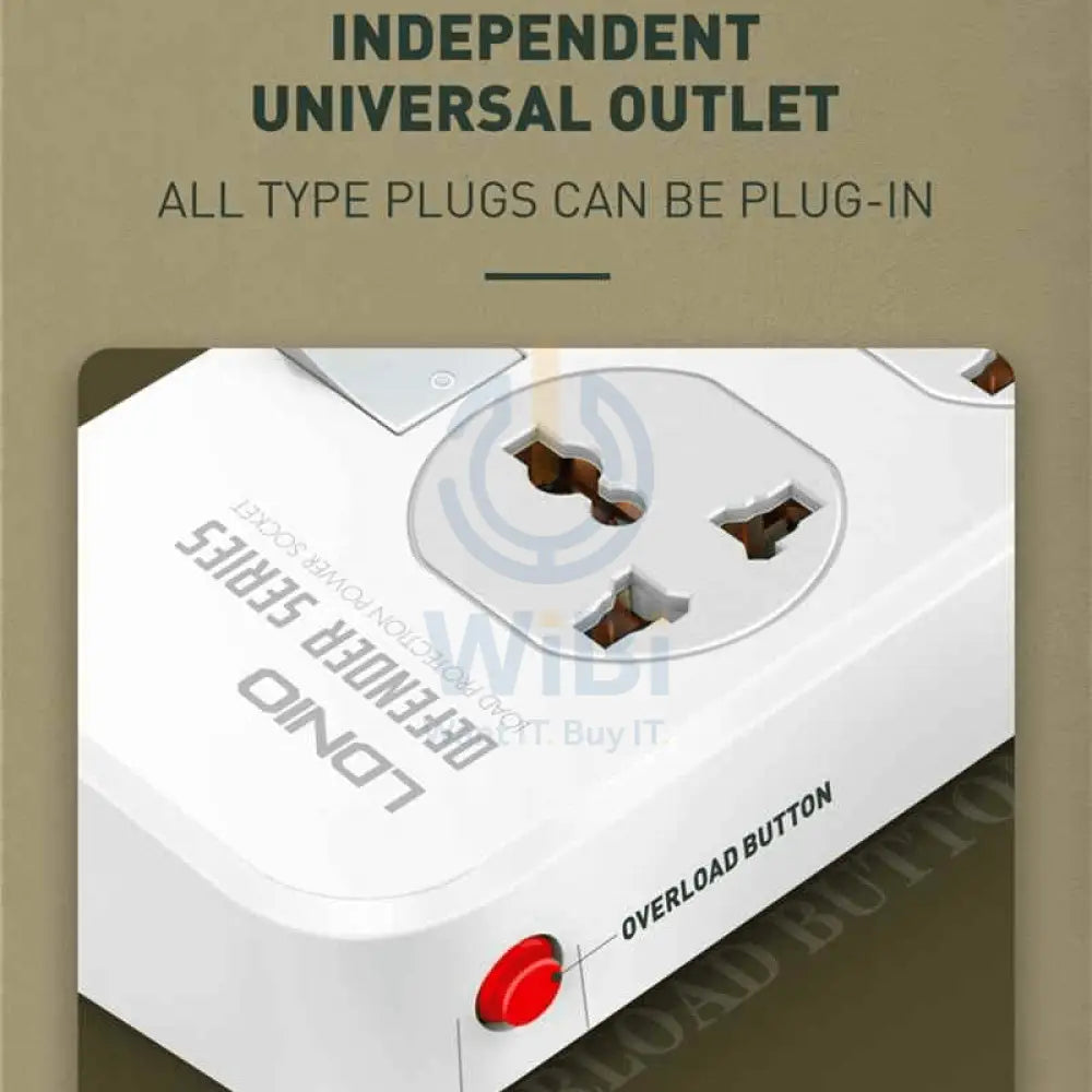 Ldnio 2500W Power Extension With 4 USB-A Ports & 4 Power Sockets Sc4408 Accessories > Power > Power Protection > Surge