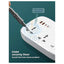 Ldnio 3 Extension Power Socket - 3 Way / USB-A / USB-C / White/Grey Accessories > Power > Power Protection > Surge