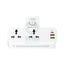 Ldnio Extension Power Socket - 2 Way / USB-C / White
