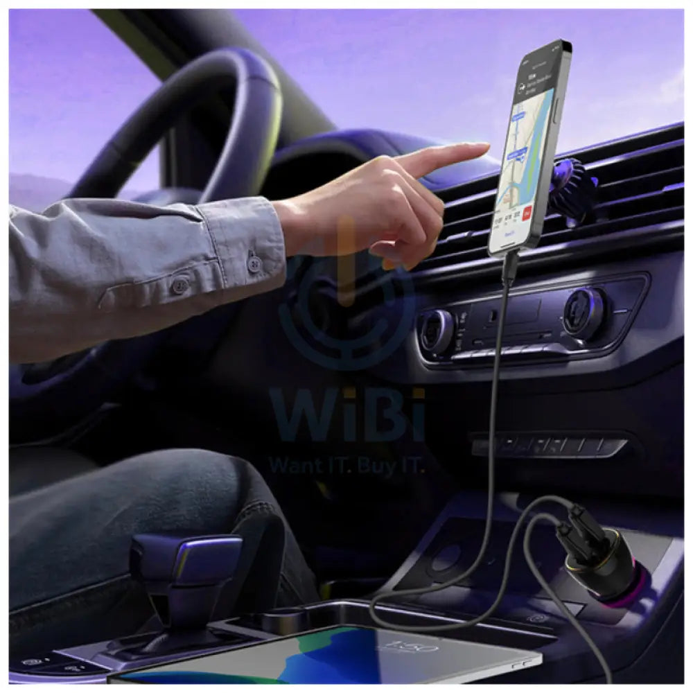 LDNIO C104 Dual PD Super Fast Car Charger - 60W / USB-C / Black Accessories > Mobiles & Tablets > Mobiles > Car Chargers