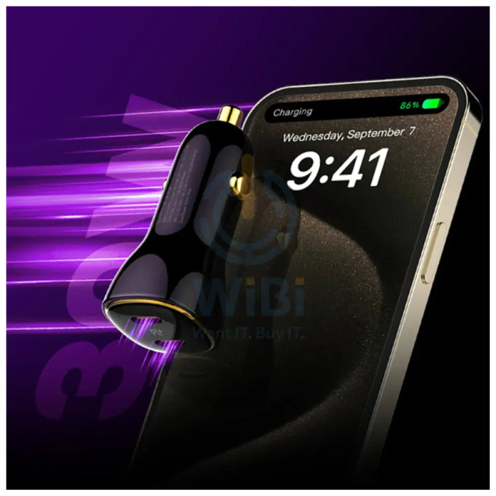 LDNIO C104 Dual PD Super Fast Car Charger - 60W / USB-C / Black Accessories > Mobiles & Tablets > Mobiles > Car Chargers