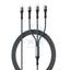 LDNIO LC94C 3-in-1 Fast Charging data Cable - 100W / 1.2 Meter / Type-C / Lightning / Micro USB / Grey Accessories >