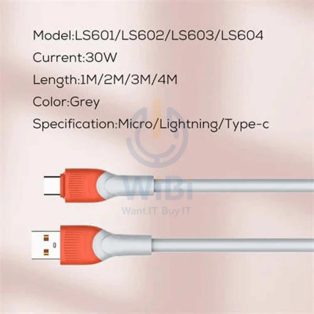Ldnio LS604 Fast Charging Multi USB3.0 Data Cable Type-C TPE Cable - 30W / 4 Meter Accessories > Cables & Converters >
