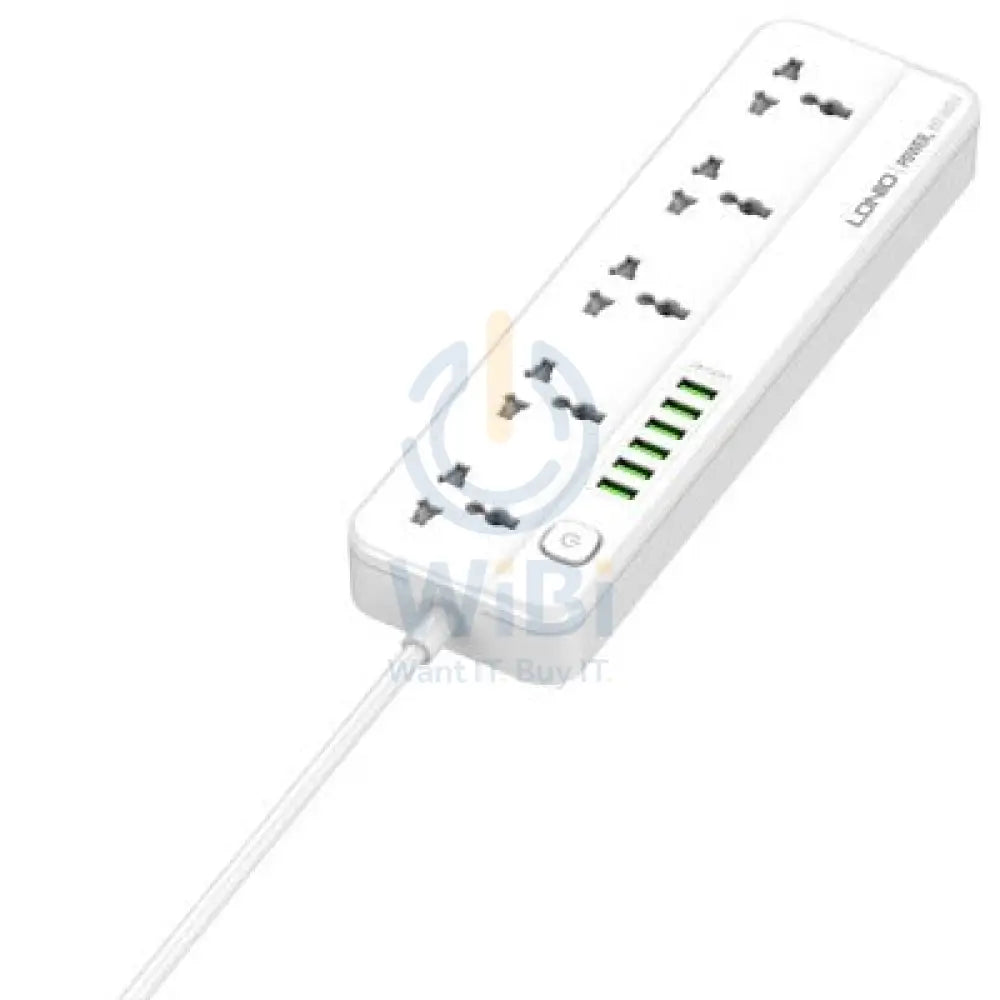 Ldnio Outlets Universal Power Strip - 5 Way / 6 x USB-A / White Accessories > Power > Power Protection > Surge Protector