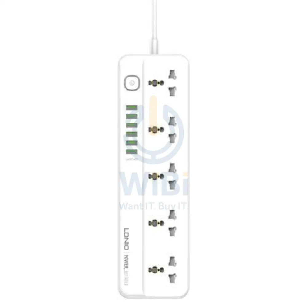 Ldnio Outlets Universal Power Strip - 5 Way / 6 x USB-A / White Accessories > Power > Power Protection > Surge Protector