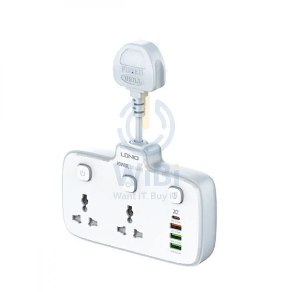 Ldnio Power Strip USB Socket - 2 Way / USB-A / USB-C / White
