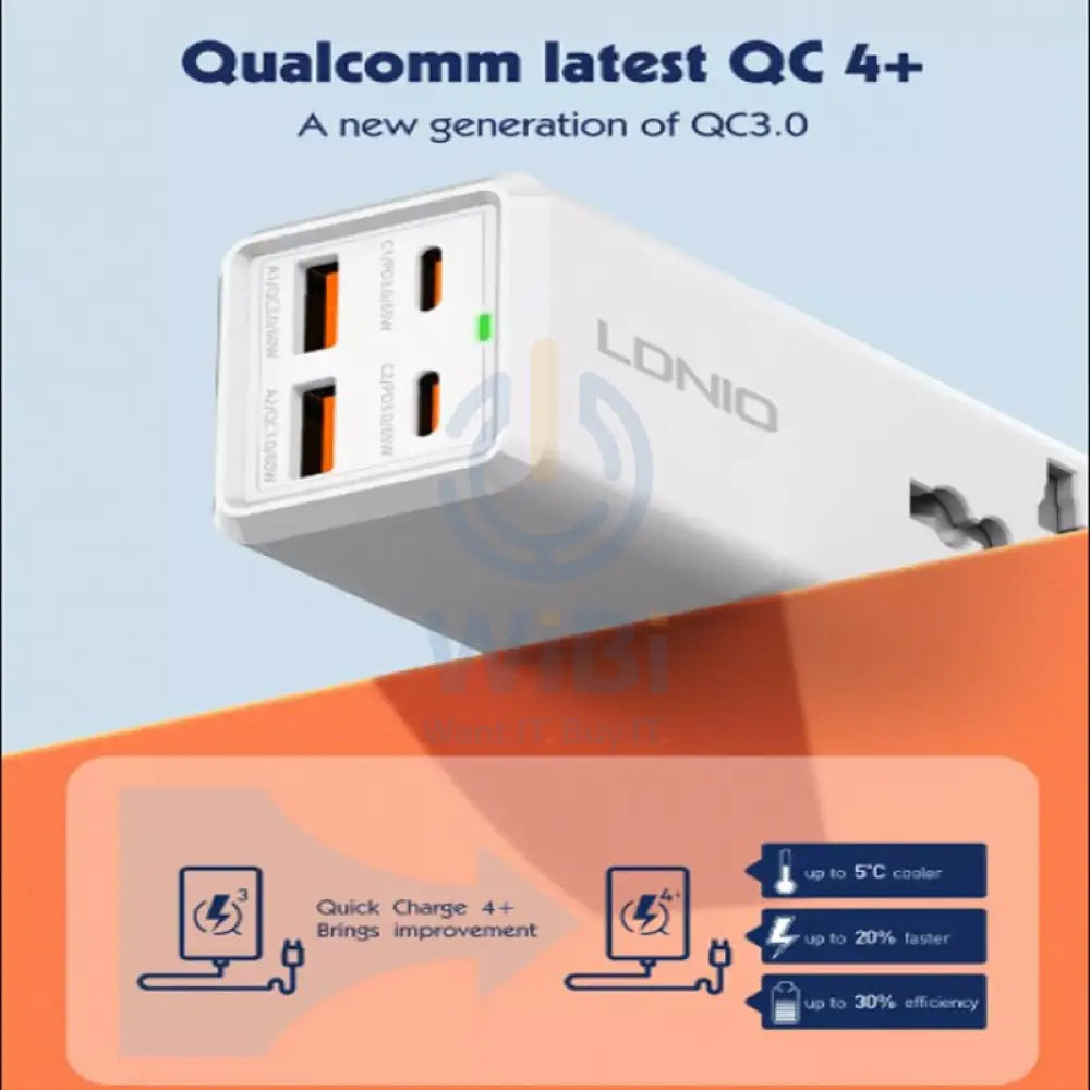 Ldnio SC1418 Desktop Power Extension Sockets - 65W / White Accessories > Power > Power Protection > Surge Protector