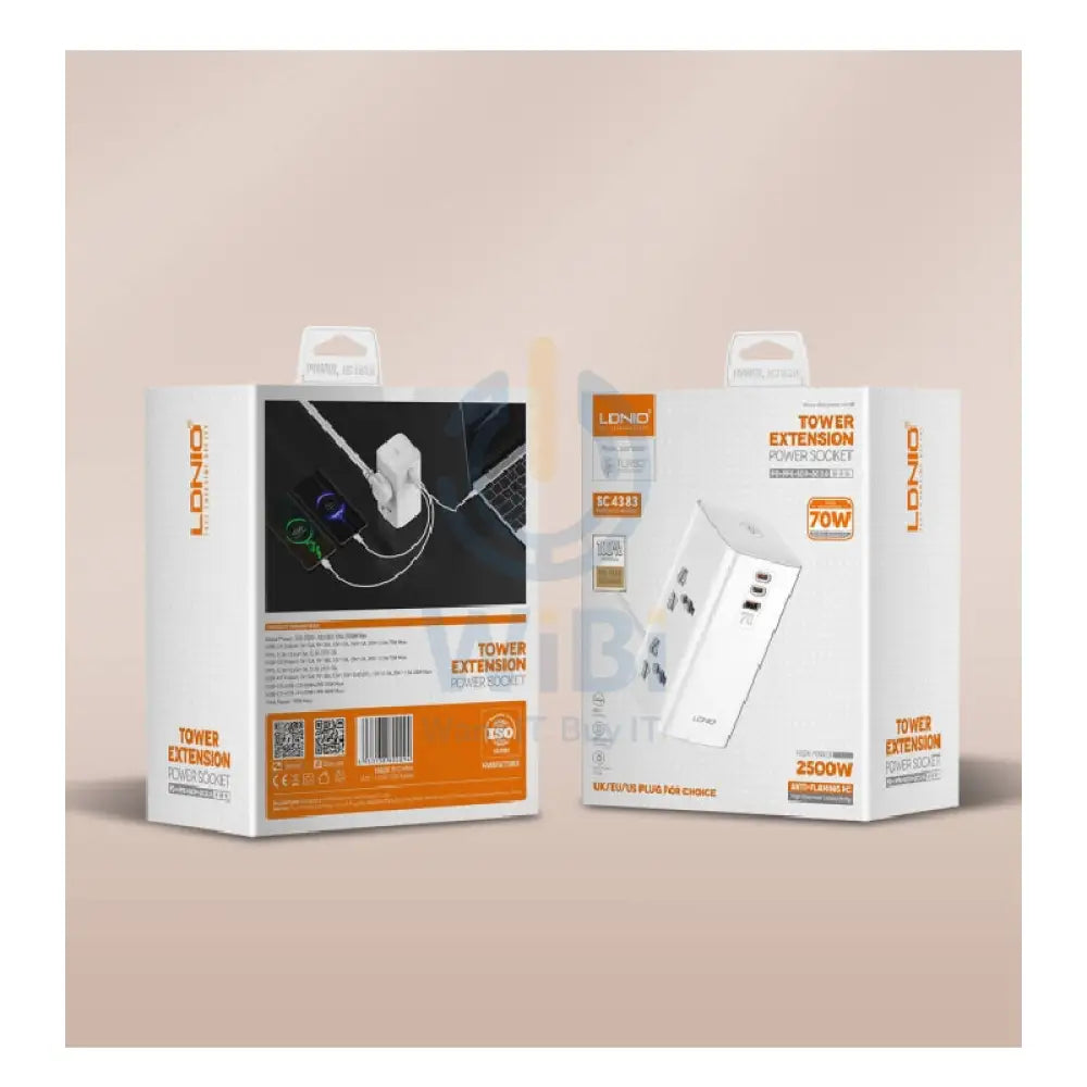LDNIO SC4383 Multifunctional Universal Desktop Power Adapter - 70W / White Accessories > Power Adapters