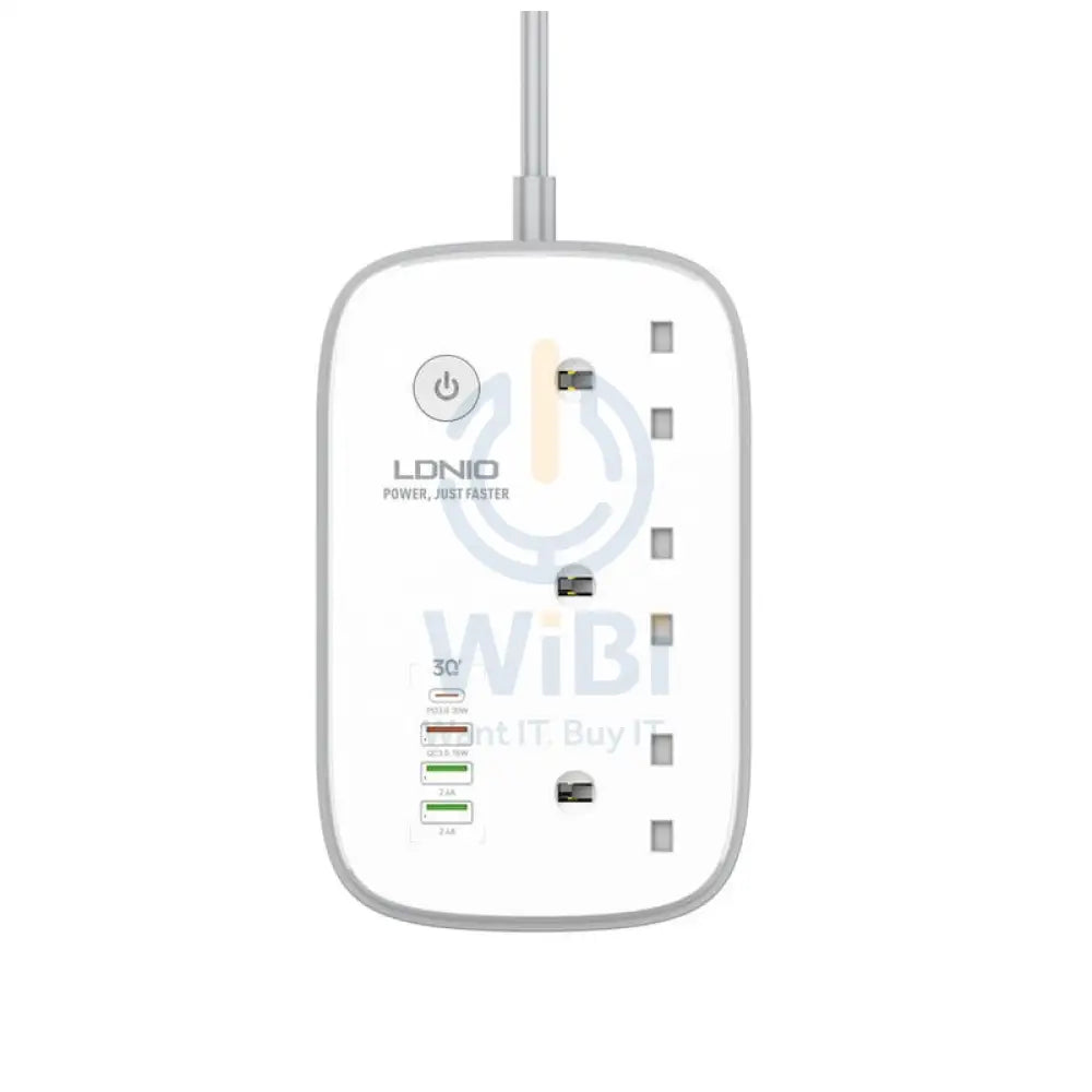 Ldnio WiFi Smart Power Strip - 30W / 3 Way / 2 Meters / White