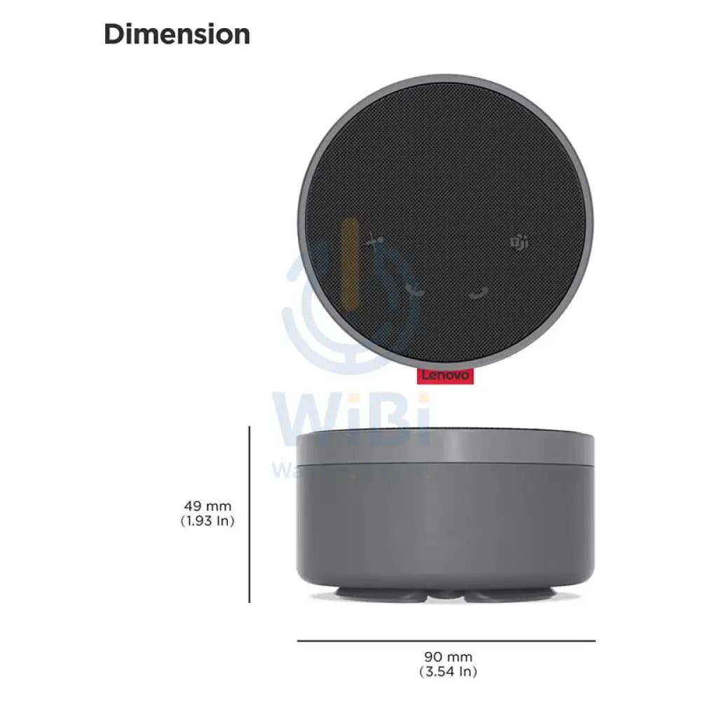 Lenovo Go Wired Speakerphone - 790 mm / USB-C / Storm Grey Accessories > Audio > Speakers