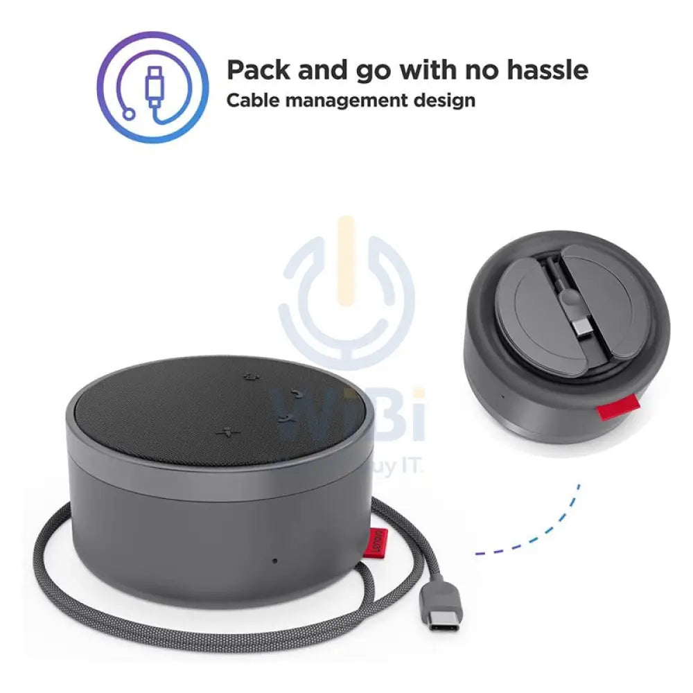 Lenovo Go Wired Speakerphone - 790 mm / USB-C / Storm Grey Accessories > Audio > Speakers
