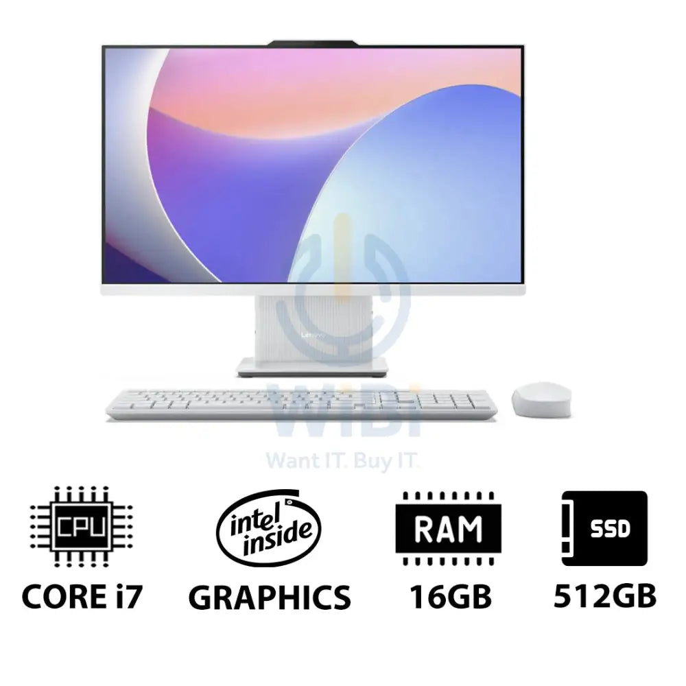 Lenovo IdeaCentre 27 Gen 9 AIO PC - i7 / 16GB / 512GB (NVMe M.2 SSD) / 27’’ FHD Non-Touch / DOS (Without OS)