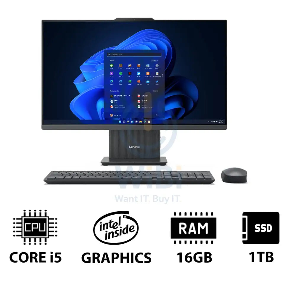Lenovo IdeaCentre Gen 9 AIO PC - i5 / 16GB / 1TB (NVMe M.2 SSD) / 23.8’’ FHD Non-Touch / Win 11 Pro / 1YW / Luna Grey