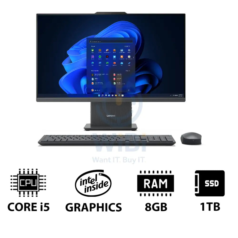 Lenovo IdeaCentre Gen 9 AIO PC - i5 / 8GB / 1TB (NVMe M.2 SSD) / 23.8’’ FHD Non-Touch / Win 11 Pro / 1YW / Luna Grey