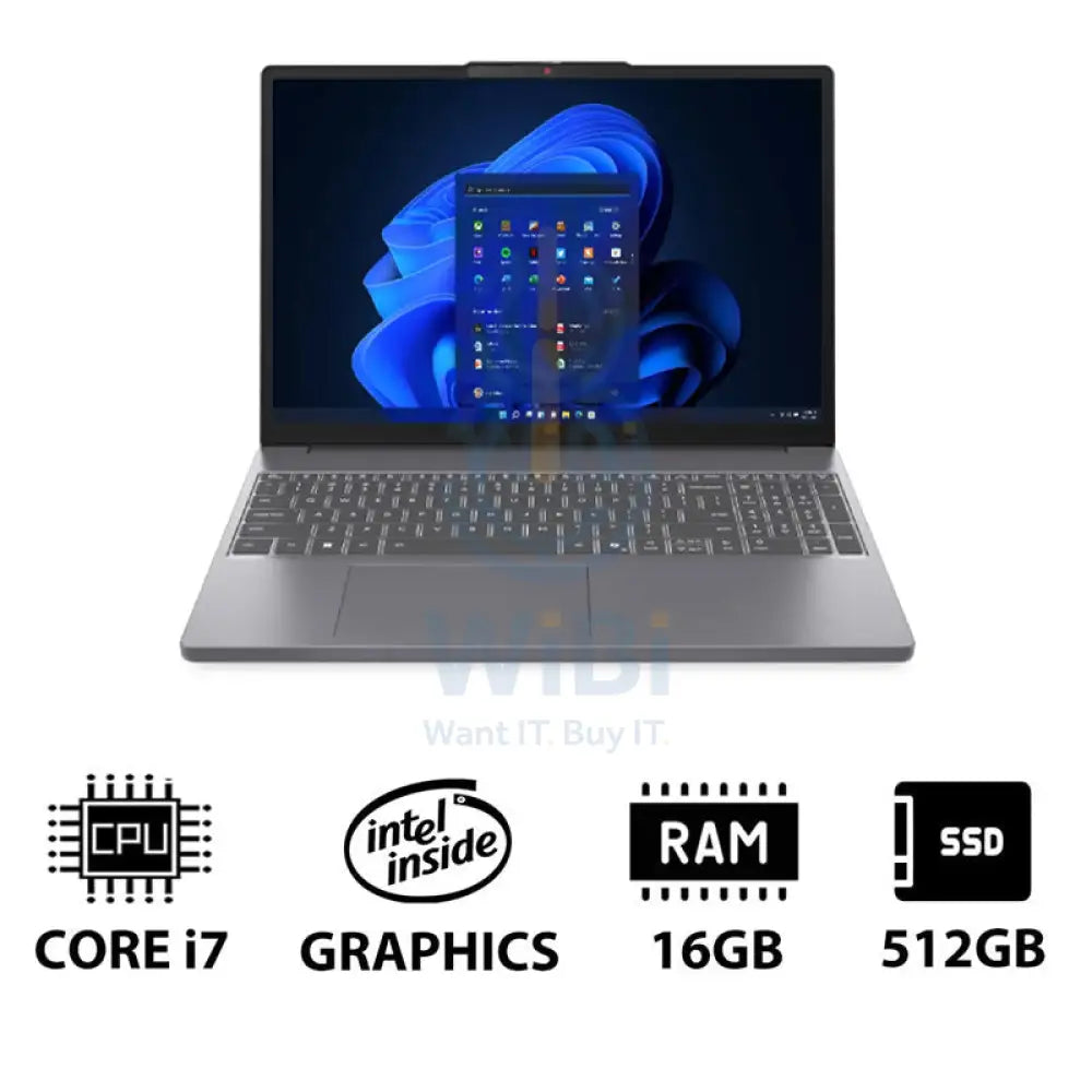 Lenovo IdeaPad Slim 3 Gen 10 - 15.3’’ WUXGA / i7 / 16GB / 512GB (NVMe M.2 SSD) / Win 11 Pro / 1YW / Eng/Arb / Luna Grey