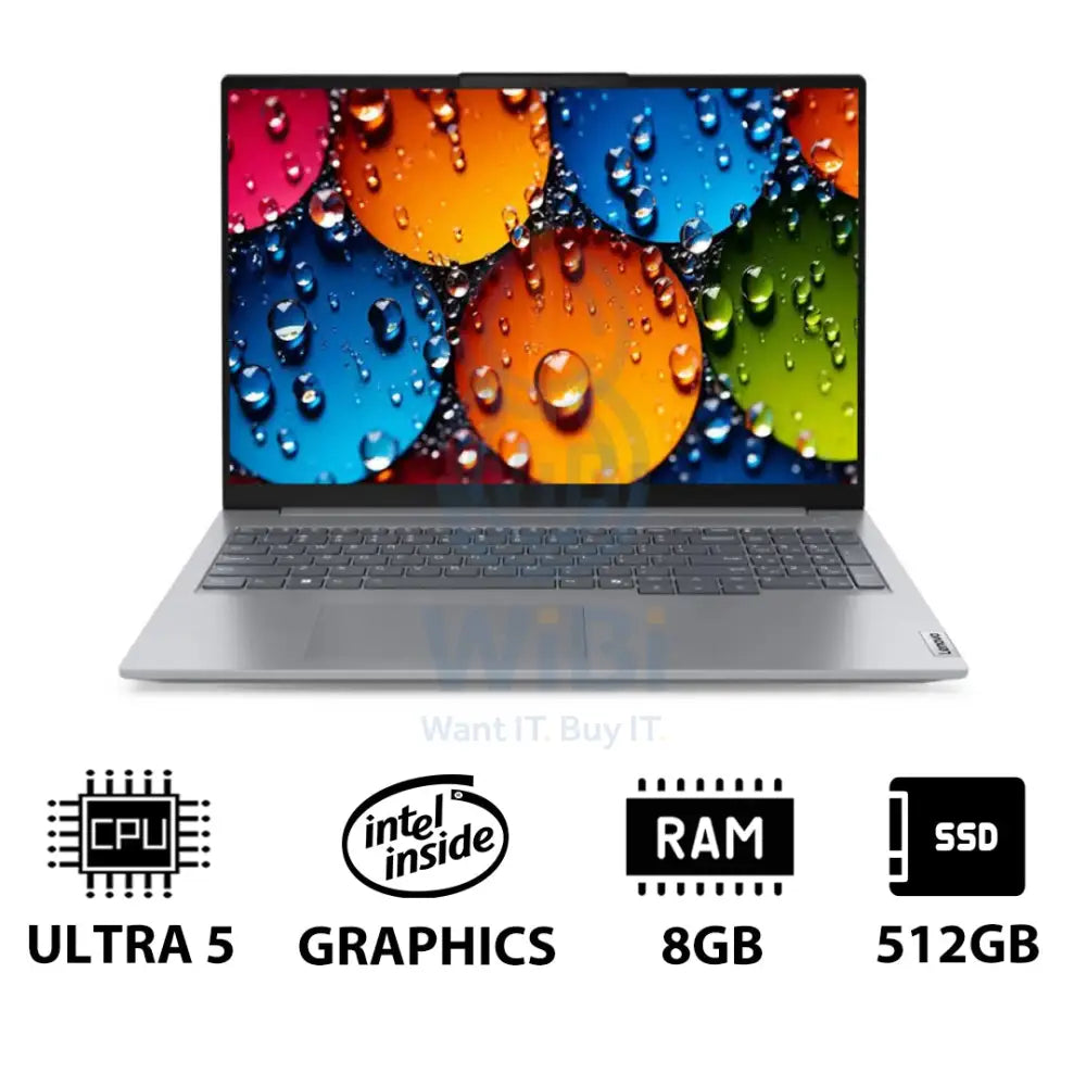 Lenovo ThinkBook 16 G8 - 16’’ WUXGA / Ultra 5 225U / 8GB / 512GB (NVMe M.2 SSD) / DOS (Without OS) / 1YW