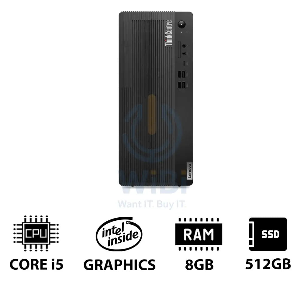Lenovo ThinkCentre M70t Gen 5 - i5 / 8GB / 512GB (NVMe M.2 SSD) / DOS (Without OS) / 1YW - Desktop Desktop & All-In-One