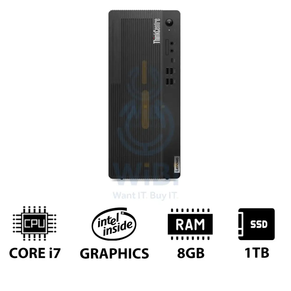 Lenovo ThinkCentre M70t Gen 5 - i7-14700 / 8GB / 1TB (NVMe M.2 SSD) / Win 11 Pro / 1YW / Eng/Arb - Desktop Desktop &