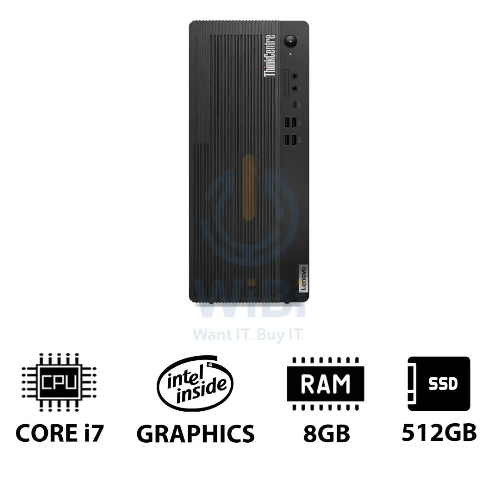 Lenovo ThinkCentre M70t Gen 5 - i7 / 8GB / 512GB (NVMe M.2 SSD) / Win 11 Pro / 1YW - Desktop Desktop & All-In-One PCs >