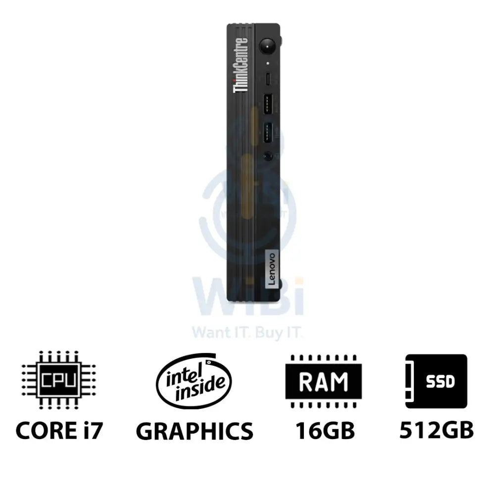 Lenovo ThinkCentre M90q Gen 4 Tiny - i7 / vPro / 16GB / 512GB (NVMe M.2 SSD) / Win 11 Pro / VESA Mount / 3YW - Desktop