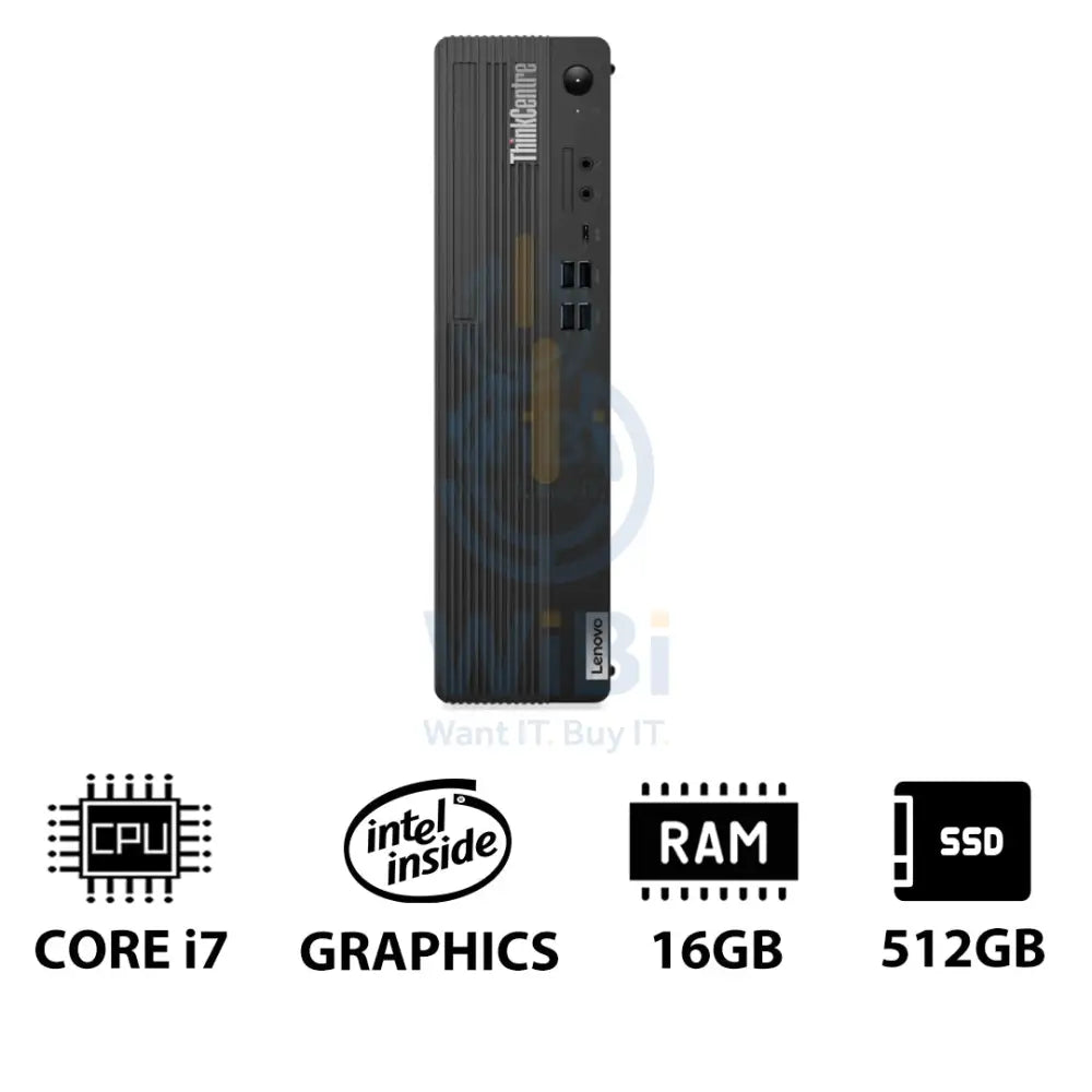 Lenovo ThinkCentre M90s Gen 5 SFF - i7 / vPro / 16GB / 512GB (NVMe M.2 SSD) / Win 11 Pro / 1YW - Desktop Desktop &