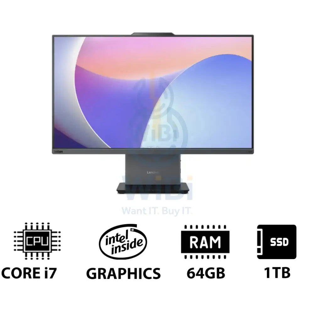 Lenovo ThinkCentre neo 50a 24 Gen 5 - i7 / 64GB / 1TB (NVMe M.2 SSD) / 23.8’’ FHD Non-Touch / DOS (Without OS) / 1YW