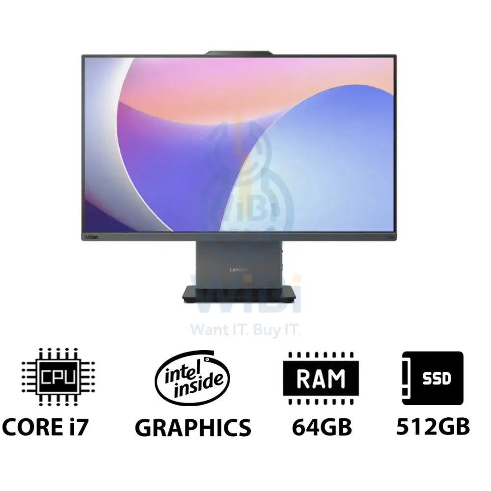 Lenovo ThinkCentre neo 50a 24 Gen 5 - i7 / 64GB / 512GB (NVMe M.2 SSD) / 23.8’’ FHD Non-Touch / DOS (Without OS) / 1YW