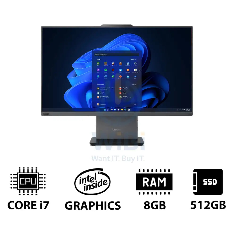 Lenovo ThinkCentre neo 50a 24 Gen 5 - i7 / 8GB / 512GB (NVMe M.2 SSD) / 23.8’’ FHD Non-Touch / Win 11 Pro / 1YW