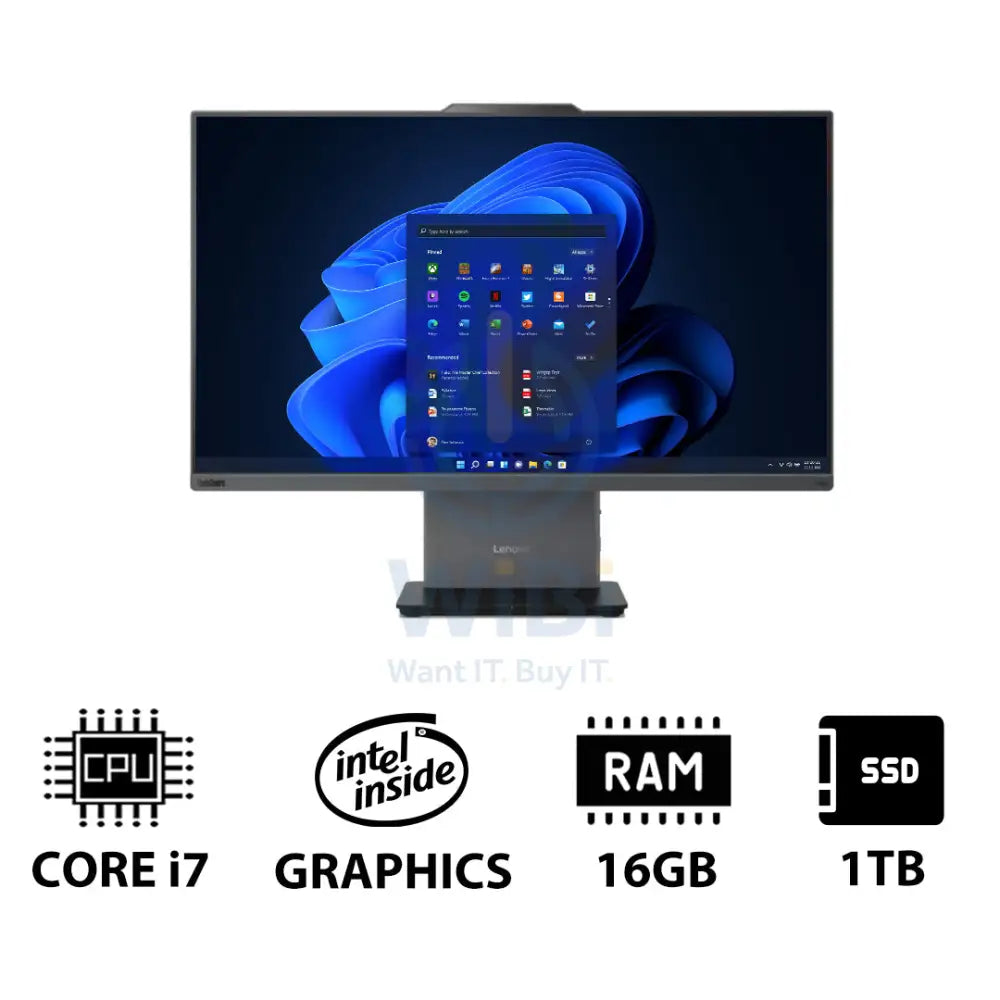 Lenovo ThinkCentre neo 50a 27 Gen 5 AIO PC - i7 / 16GB / 1TB (NVMe M.2 SSD) / 27’’ FHD Non-Touch / Win 11 Pro / 1YW