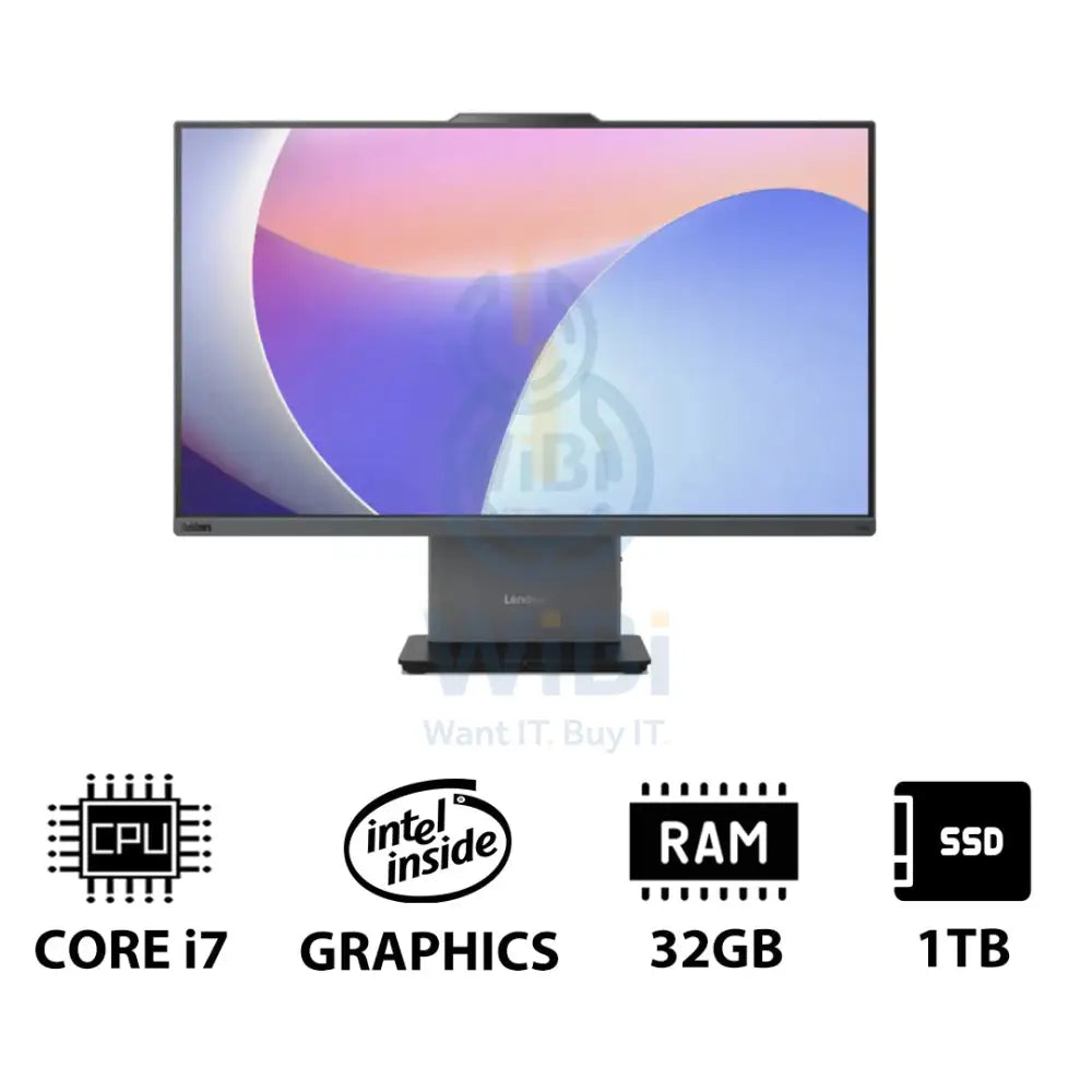 Lenovo ThinkCentre neo 50a 27 Gen 5 AIO PC - i7 / 32GB / 1TB (NVMe M.2 SSD) / 27’’ FHD Non-Touch / DOS (Without OS)