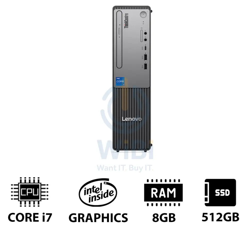 Lenovo ThinkCentre Neo 50s Gen 5 (SFF) - i7 / 8GB / 512GB (NVMe M.2 SSD) / DOS (Without OS) / 1YW - Desktop Desktop &