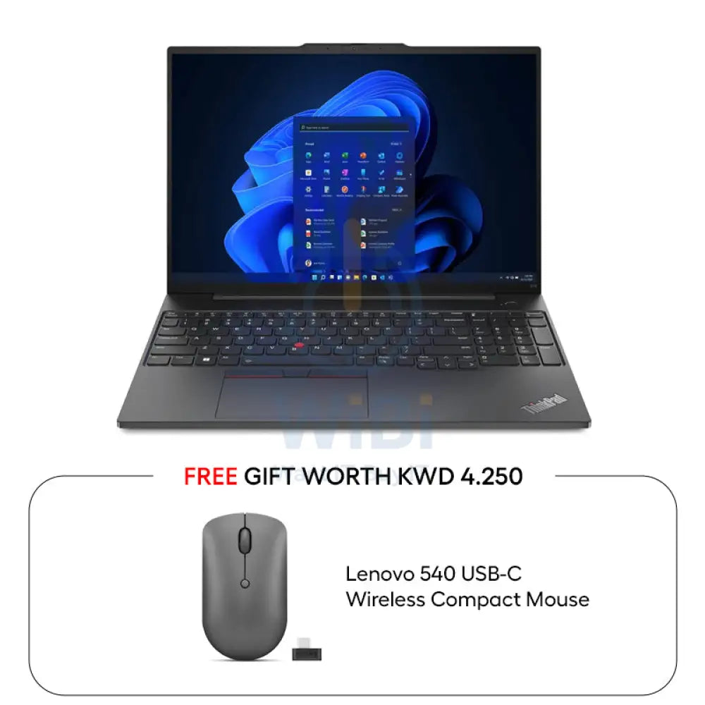 Lenovo ThinkPad E16 Gen 1 - 16.0’’ WUXGA / i5 / 16GB / 1TB (NVMe M.2 SSD) / 2GB VGA / Win 11 Pro / 1YW / Arabic/English