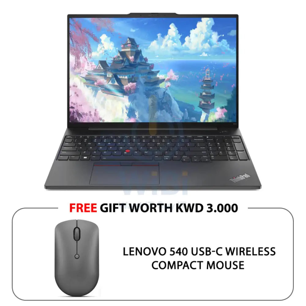 Lenovo ThinkPad E16 Gen 1 - 16.0’’ WUXGA / i5 / 8GB / 512GB (NVMe M.2 SSD) / DOS (Without OS) / 1YW / Arabic/English