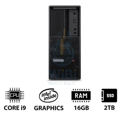 Lenovo ThinkStation P3 Tower - i9-14900K 3.2GHz / 24-Cores / 16GB / 2TB (NVMe M.2 SSD) / DOS (Without OS) / 3YW