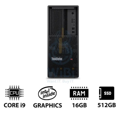 Lenovo ThinkStation P3 Tower - i9-14900K 3.2GHz / 24-Cores / 16GB / 512GB (NVMe M.2 SSD) / Win 11 Pro / 3YW