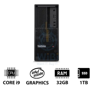 Lenovo ThinkStation P3 Tower - i9-14900K 3.2GHz / 24-Cores / 32GB / 1TB (NVMe M.2 SSD) / DOS (Without OS) / 3YW