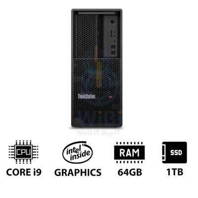 Lenovo ThinkStation P3 Tower - i9-14900K 3.2GHz / 24-Cores / 64GB / 1TB (NVMe M.2 SSD) / DOS (Without OS) / 3YW