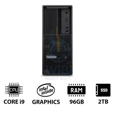 Lenovo ThinkStation P3 Tower - i9-14900K 3.2GHz / 24-Cores / 96GB / 2TB (NVMe M.2 SSD) / DOS (Without OS) / 3YW