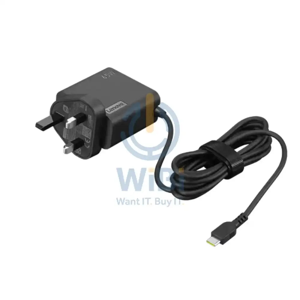 Lenovo USB-C Wall Adaptor-UK Pin - 65W / Black Accessories > Power Adapters