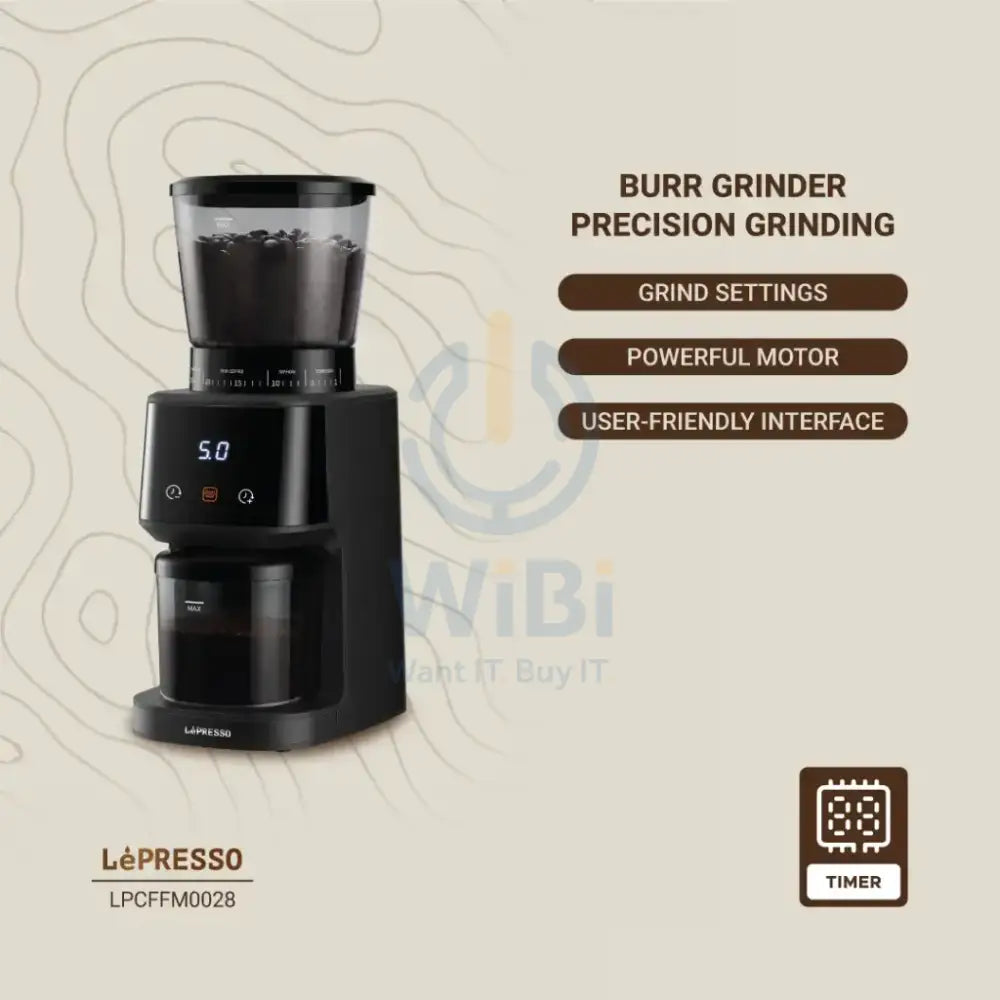 LePresso Conical Burr Grinder - Black Accessories > Smart Devices