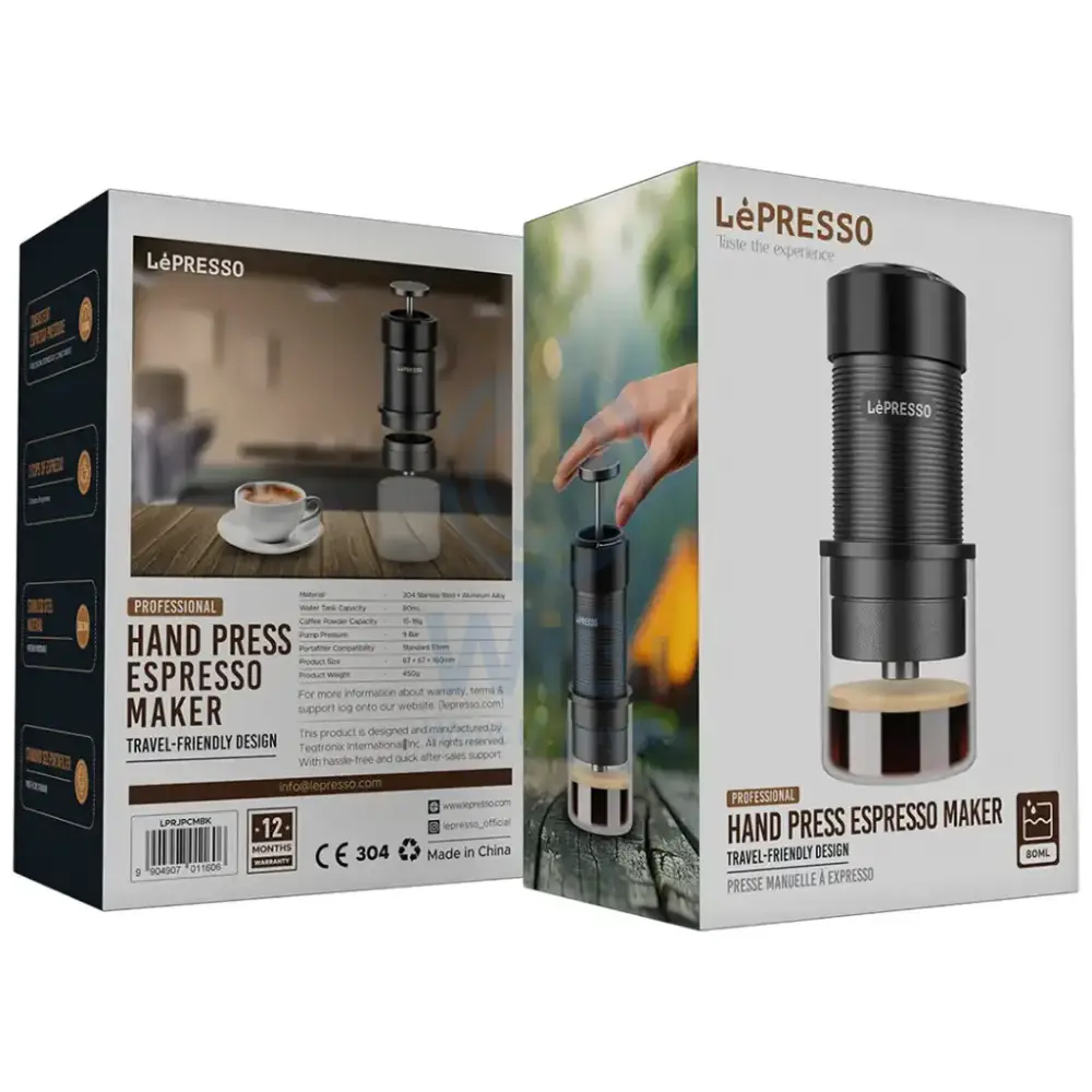 LePresso Hand Press Espresso Maker - Black Accessories > Smart Devices