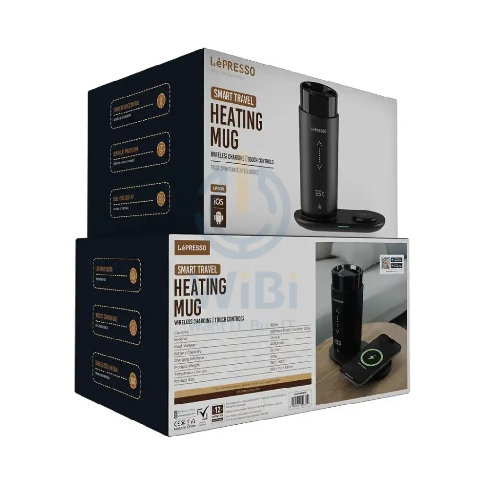 LePresso Smart Travel Heating Mug - Black Accessories > Smart Devices