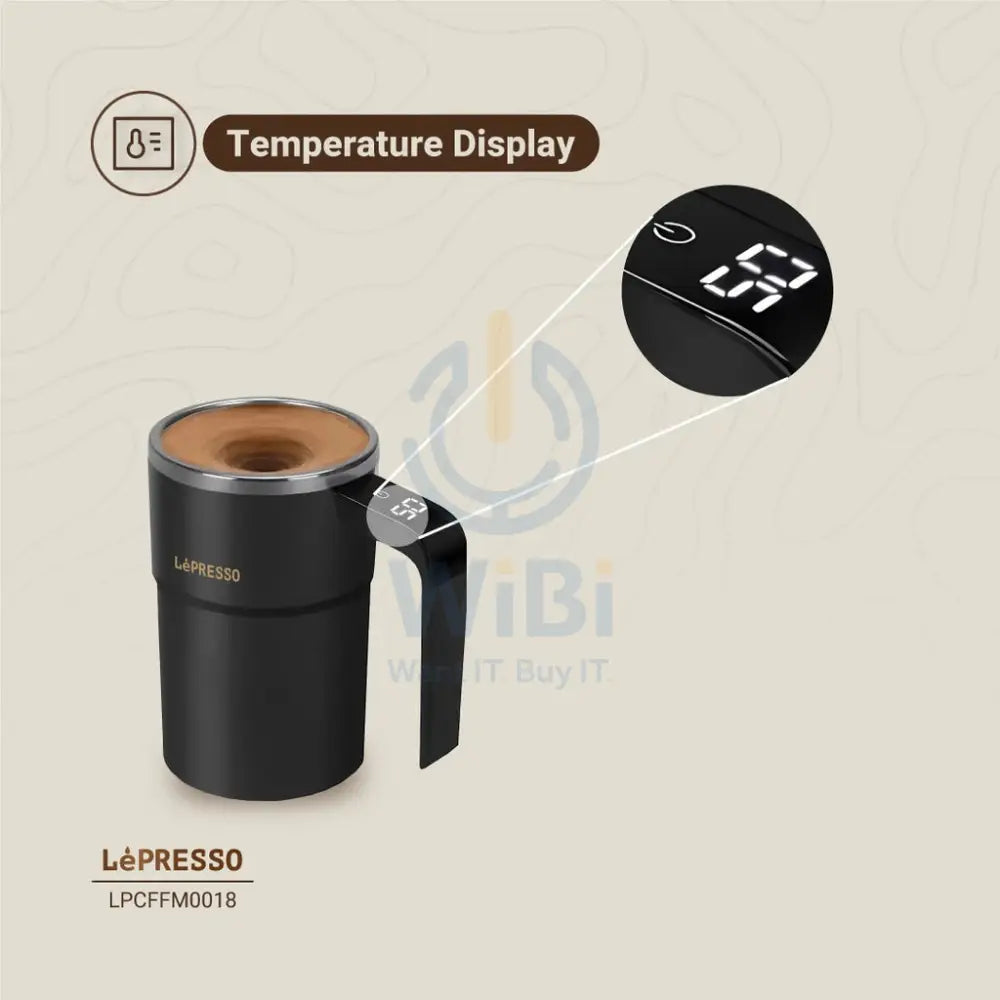 LePresso Stirmagic Auto Stirring Mug - Black Accessories > Smart Devices