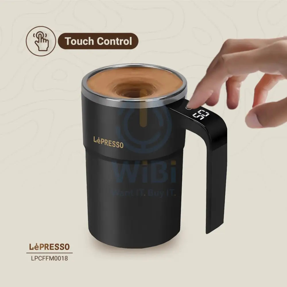 LePresso Stirmagic Auto Stirring Mug - Black Accessories > Smart Devices