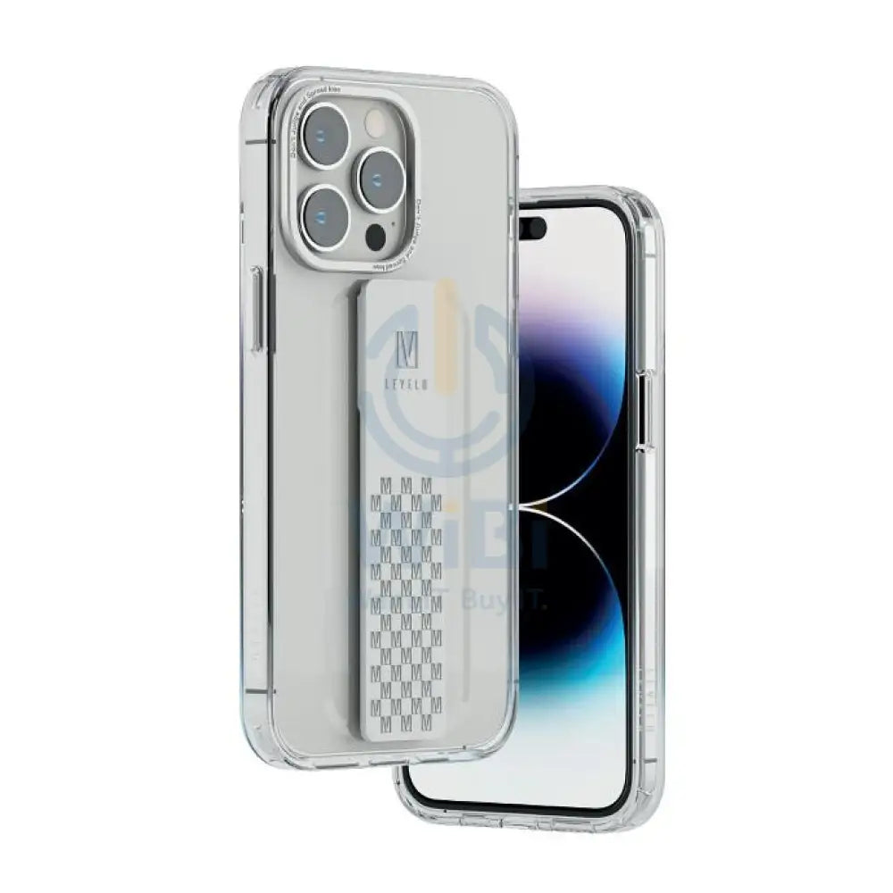 Levelo Graphia IMD Clear Case With Extra Grip - iPhone 14 Pro Max / Silver Accessories > Mobiles & Tablets > Mobiles