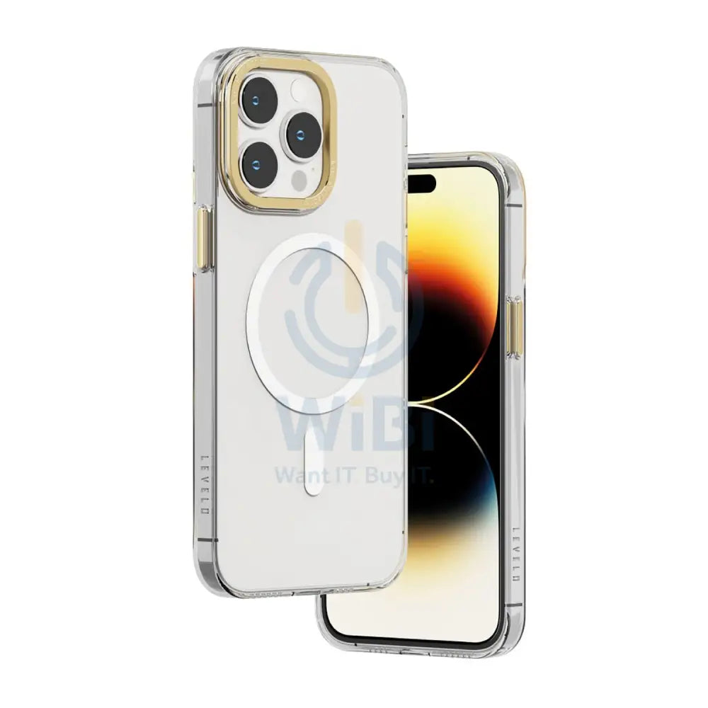 Levelo MagSafe Sensa Clear Back Case iPhone 14 Pro Max - Clear/Champagne Accessories > Mobiles & Tablets > Mobiles >