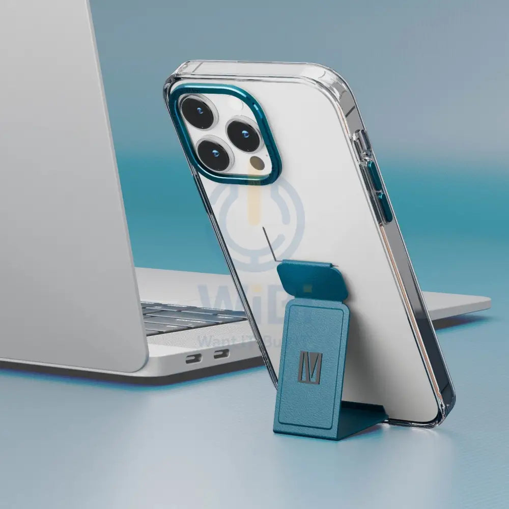 Levelo Morphix Clara Gripstand IMD Clear Back Case - iPhone 14 Pro / Blue Accessories > Mobiles & Tablets > Mobiles
